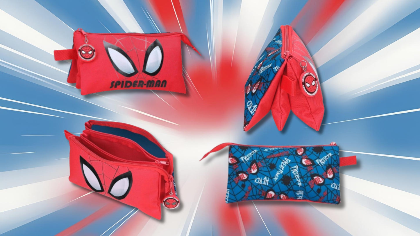 Pack Escolar Spiderman – Mochila + Estuche + Botella