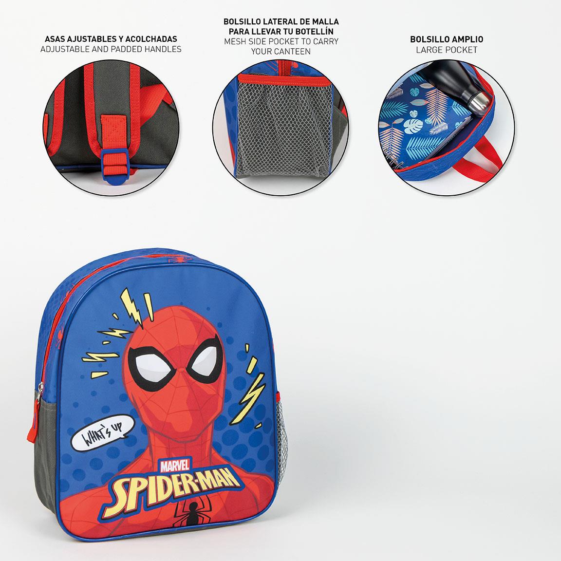 Pack Escolar Spiderman – Mochila + Estuche + Botella