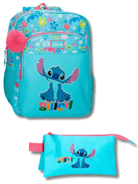 Pack Mochila + Estuche Stitch Oficial