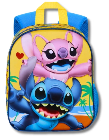Pack Mochila + Bolsa Térmica Stitch Y Angel – Diseño 3D