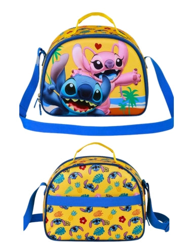 Pack Mochila + Bolsa Térmica Stitch Y Angel – Diseño 3D
